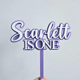 Personalized acrylic cake topper, acrylic first birthday cake topper, cake topper for girl, cake topper for boy, birthday cake topper name