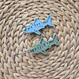 Shark Shaped Personalized Backpack Tag, Custom Shark Bag Charm, Acrylic Shark Shaped Bag Tag, Backpack Name Keychain, Kids Name Bag Tag