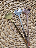Engraved Heart Acylic Drink Stirrers for Wedding, Personalized Drink Stirrers with Name and Date, Personalized Wedding Favors, Heart Stirrer