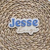 Wooden Name Birth Announcement sign, Newborn Baby round Name plate, Hospital Newborn Photo Prop Sign, Personalized custom Baby Shower Gift