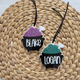 Halloween Basket Tag, Personalized Gift Tag for Trick or Treat Bags, Boo Basket Tag, Customized Halloween Favor Bag, Cauldron Boo Basket Tag