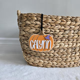 Halloween Basket Tag, Personalized Gift Tag for Trick or Treat Bags, Boo Basket Tag, Customized Halloween Favor Bag, Halloween Pumpkin Tag