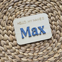 Hello My Name is Wooden Name Birth Announcement sign, Newborn Baby Name plate, Newborn Photo Prop Sign,Personalized custom Baby Shower Gift