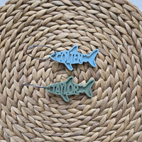 Shark Shaped Personalized Backpack Tag, Custom Shark Bag Charm, Acrylic Shark Shaped Bag Tag, Backpack Name Keychain, Kids Name Bag Tag