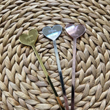 Engraved Heart Acylic Drink Stirrers for Wedding, Personalized Drink Stirrers with Name and Date, Personalized Wedding Favors, Heart Stirrer