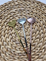 Engraved Heart Acylic Drink Stirrers for Wedding, Personalized Drink Stirrers with Name and Date, Personalized Wedding Favors, Heart Stirrer