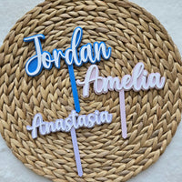 Personalized acrylic cake topper, acrylic first birthday cake topper, cake topper for girl, cake topper for boy, birthday cake topper name