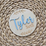 Wooden Name Birth Announcement Sign