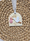 Stork Baby Announcement Ornament, New Baby Arrival Ornament 2025, Baby Arriving Christmas Ornament, Pregnancy Announcement Ornament Gift