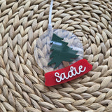 Christmas Snow Globe Personalized Ornament, Snow Globe Ornament with name, First Christmas Ornament 2025, Keepsake Ornament, Ornament Gift