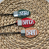 Personalized Christmas Bulb Shape Tag, Bulb Stocking Tag with name, Bulb Christmas Tree Ornament, Christmas custom gift tag name, Bulb Tag