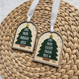 Personalized Family Christmas Ornament 2025, Custom Family Tree Ornament with names, Wooden First Christmas Ornament as a Family with pets
