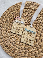 Newborn Birth Stat Christmas Ornament, Wooden Birth Announcement Ornament, Personalized Baby's First Ornament, Keepsake Baby Ornament Gift