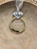 First Christmas Engaged 2025 Ornament with Name and Date, First Christmas Married Ornament, Engagement Ring Ornament, Couple Ornament Gift