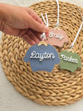 Knit Chunky Sweater Name Ornament with hanger, Personalized Acrylic Name Christmas Ornament for kids, Matching Sweater ornament 2025