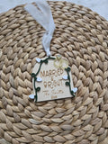 First Christmas as Mr. and Mrs. Ornament, Personalized First Christmas Couple Ornament 2025, Married and Bright Ornament with name and date