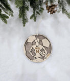 Personalized Soccer Ornament, Soccer Jersey Ornaments with Name and Number, Custom Christmas Soccer Team Ornaments for Female and Male Team