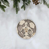 Personalized Soccer Ornament, Soccer Jersey Ornaments with Name and Number, Custom Christmas Soccer Team Ornaments for Female and Male Team