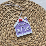 Gingerbread House Christmas Stocking Tag, Personalized Gingerbread House Acrylic Stocking Tag, Kids Christmas Tag and ornament with name
