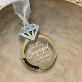 First Christmas Engaged 2025 Ornament with Name and Date, First Christmas Married Ornament, Engagement Ring Ornament, Couple Ornament Gift