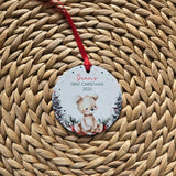 Baby's First Christmas Ornament 2025, Personalized Baby's First Christmas Ornament with name and year, Teddy Bear First Christmas Ornament