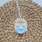 Baby's First Christmas Pacifier Ornament, Personalized First Christmas Ornament for Baby 2025, Custom Wood First Christmas Ornament