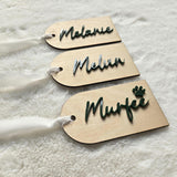 Personalized Wooden Christmas Tag