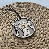 Personalized Baseball Ornament, Baseball Jersey Ornament with Name and Number, Custom Christmas Baseball Team Ornament for Female and Male