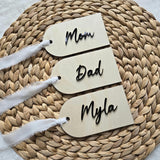 Personalized Wooden Christmas Tag