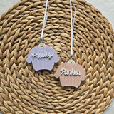 Knit Chunky Sweater Name Ornament with hanger, Personalized Acrylic Name Christmas Ornament for kids, Matching Sweater ornament 2025