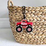 Valentine's Monster Truck Basket Tag