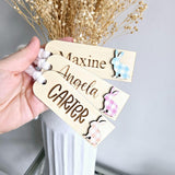 Easter Basket Tag, Personalized Easter Basket Name Tag, Easter Bunny Tag, Custom Easter Name Tag for kids, Acrylic Bunny Tag,Wood Easter Tag