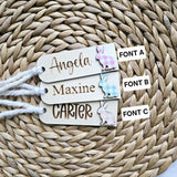Easter Basket Tag, Personalized Easter Basket Name Tag, Easter Bunny Tag, Custom Easter Name Tag for kids, Acrylic Bunny Tag,Wood Easter Tag