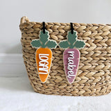 Easter Basket Tag, Personalized Easter Basket Acrylic carrot name tag, Easter gift basket name tag, Custom First Easter Basket Tag Gift