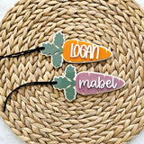 Easter Basket Tag, Personalized Easter Basket Acrylic carrot name tag, Easter gift basket name tag, Custom First Easter Basket Tag Gift