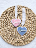 Valentine's Day Basket Tag, Personalized Valentine's Heart Shape tag, Acrylic heart name tag, Custom Valentine's basket heart tag gift