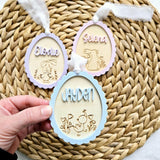 Easter Basket Tag, Personalized Easter Egg Basket Acrylic Name Tag, Easter Gift Basket Name Tag, First Easter Cute Name Tag, Easter Duck Tag