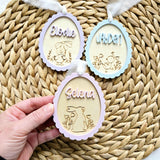 Easter Basket Tag, Personalized Easter Egg Basket Acrylic Name Tag, Easter Gift Basket Name Tag, First Easter Cute Name Tag, Easter Duck Tag