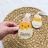 Easter Basket Tag, Personalized Chick Easter Basket Acrylic Name Tag, Easter Gift Basket Name Tag, First Easter Cute Name Tag, Easter Decor