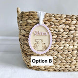 Easter Basket Tag, Personalized Easter Egg Basket Acrylic Name Tag, Easter Gift Basket Name Tag, First Easter Cute Name Tag, Easter Duck Tag