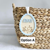 Easter Basket Tag, Personalized Easter Egg Basket Acrylic Name Tag, Easter Gift Basket Name Tag, First Easter Cute Name Tag, Easter Duck Tag