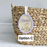 Easter Basket Tag, Personalized Easter Egg Basket Acrylic Name Tag, Easter Gift Basket Name Tag, First Easter Cute Name Tag, Easter Duck Tag