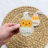 Easter Basket Tag, Personalized Chick Easter Basket Acrylic Name Tag, Easter Gift Basket Name Tag, First Easter Cute Name Tag, Easter Decor