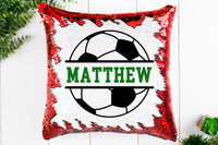 Soccer Sequin Pillow